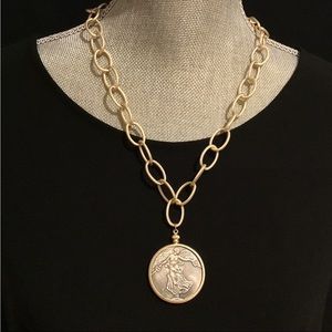 French coin on Gold Chain